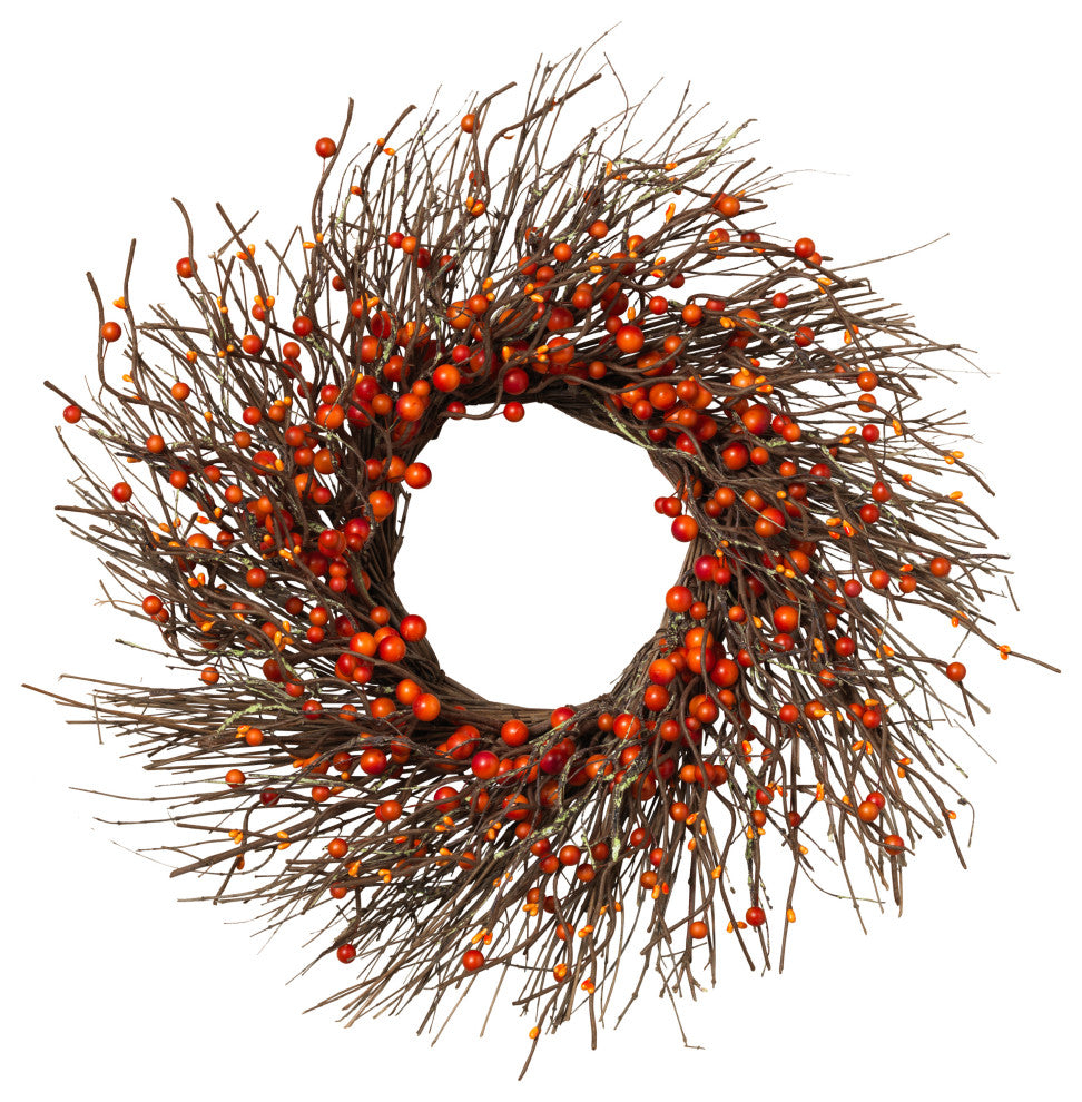 Dried Twig and Fall Berries Wreath