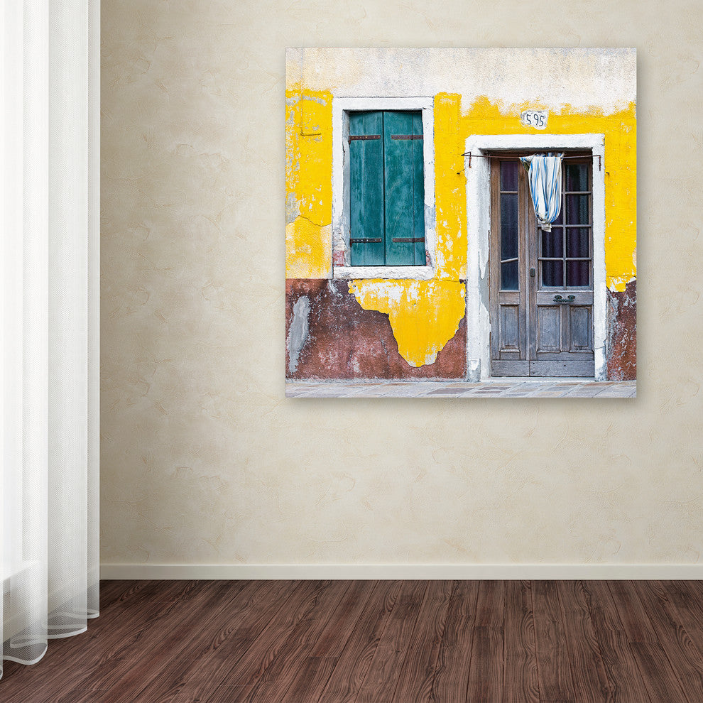 Michael Blanchette 'Yellow Chip' Canvas Art, 24x24