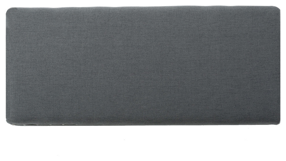 GDF Studio Evvy Fabric Storage Ottoman, Oxford Gray