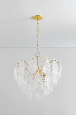 Darcia 24" Wide 7-Light Aged Brass Chandelier