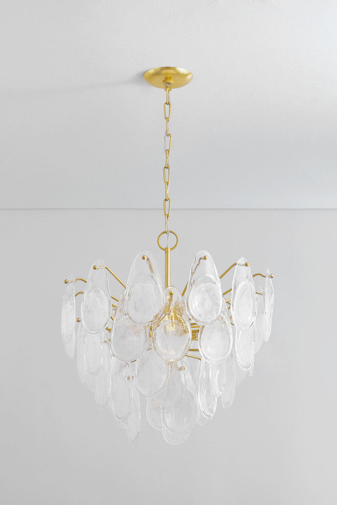 Darcia 24" Wide 7-Light Aged Brass Chandelier