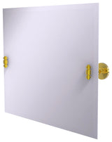 Frameless Landscape Beveled Edge Tilt Mirror, Polished Brass