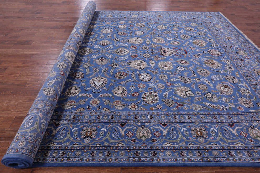 10' 0" X 14' 3" Persian Nain Hand Knotted Wool & Silk Rug - Q14881
