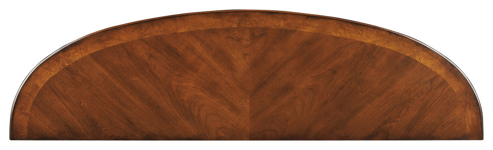 Astor 54"W Demilune Wood Console Table, Nutmeg