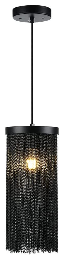 Cylinder Pendant Lights for Kitchen Mini Matte Black Vintage Hanging Light