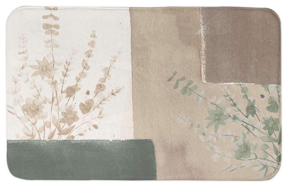 Neutral Colorblock 21x34 Bath Mat