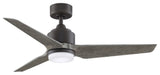 Fanimation TriAire Custom Ceiling Fan/LED Light, Matte Greige/Weathered Wood, 48