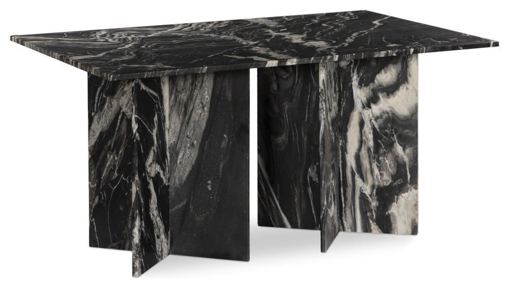 Verona Dining Table, Black, 78" W x 39" D