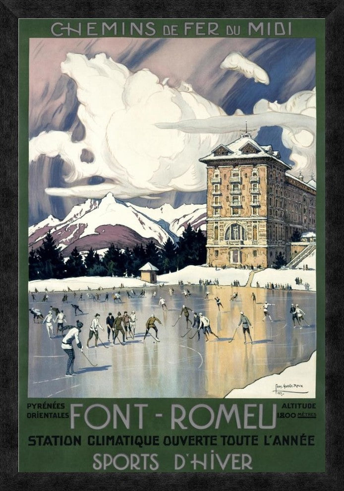 "Font-Romeu" Framed Canvas Giclee by Tony Georges Roux, 23"x32"