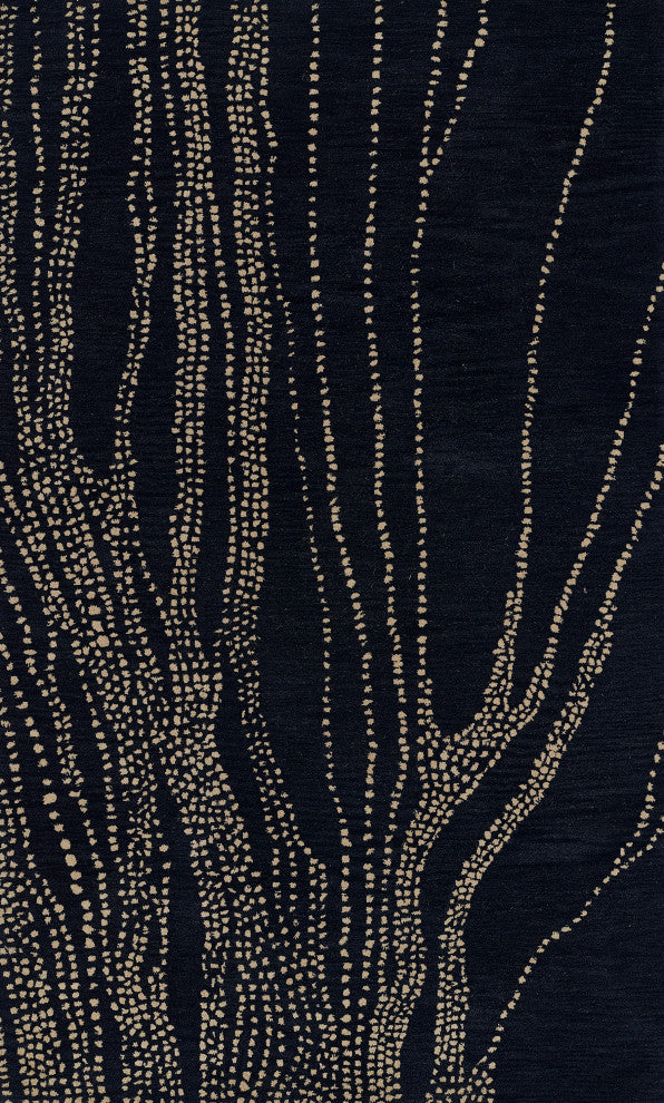 Momeni Simba Hand Tufted Wool Navy Area Rug 3'6"x5'6"