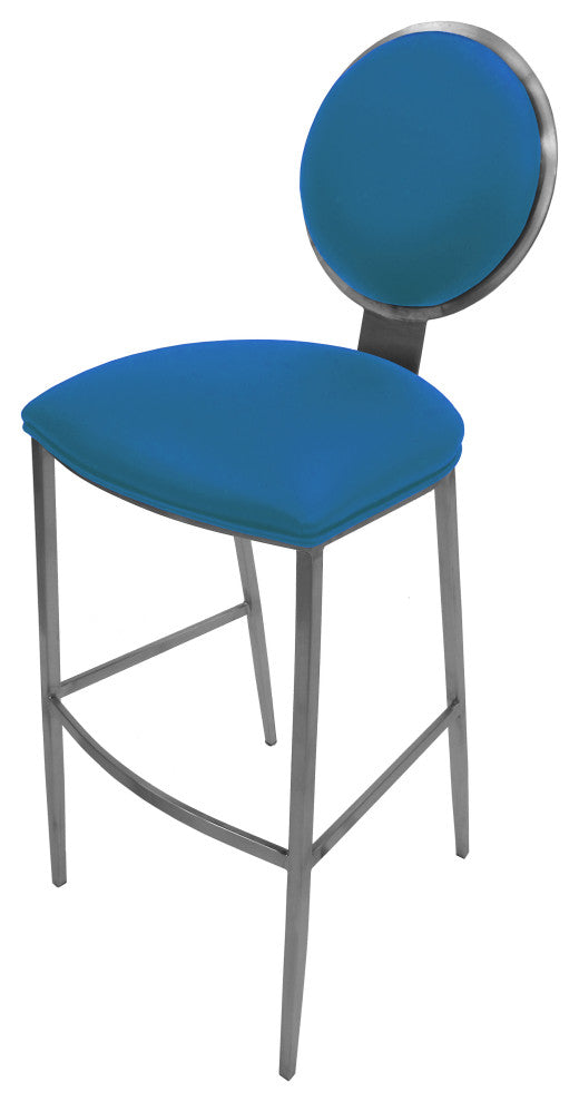 535 Stainless Steel Bar Stool 26" 30" Extra Tall  35", Blue, 35"