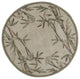 HomeRoots 6' Ivory Hand Tufted Tropical Bamboo Round Indoor Area Rug