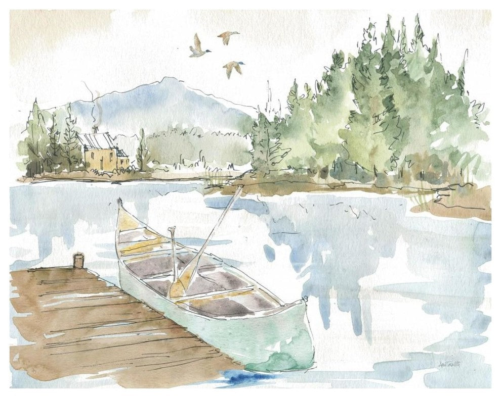 "Lakehouse I" Digital Paper Print by Anne Tavoletti, 22"x18"