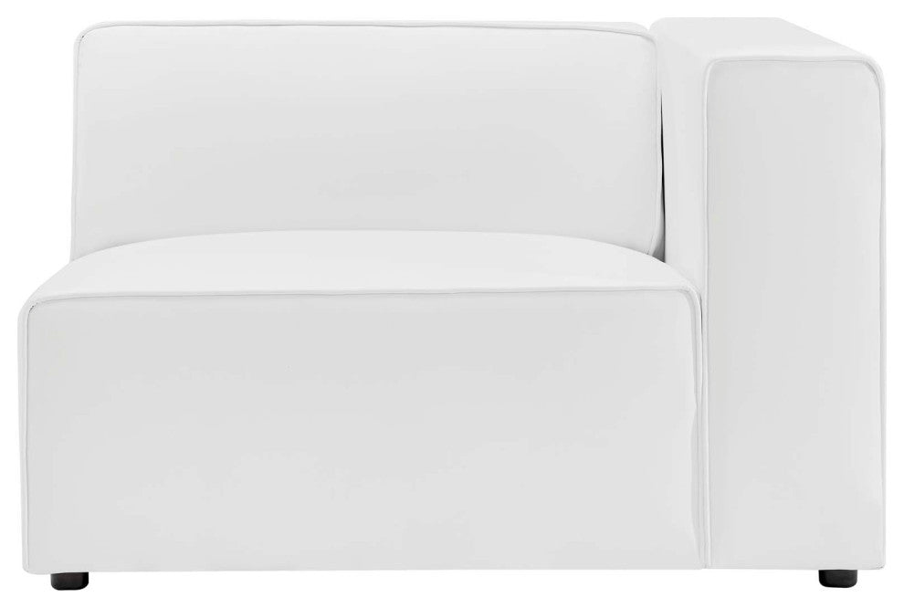 Sectional Sofa Set, Faux Vegan Leather, White, Modern, Living Lounge Hospitality