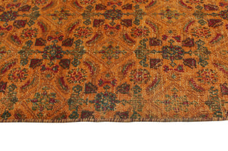 Vintage Overdyed Ojore Orange/Charcoal Runner, 5'2 x 12'3