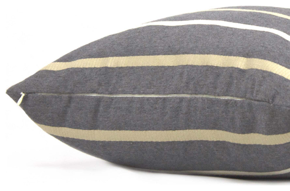 Mica Stripe Cushion Cover, 13" X 18"