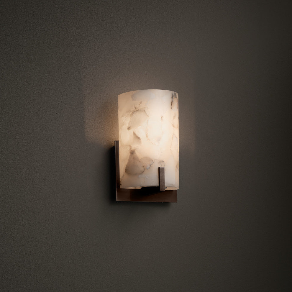 Alabaster Rocks! Century, Wall Sconce, Bronze, LED