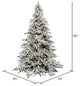Vickerman Flocked Utica Fir Tree, 7.5', Warm White Led Lights