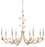 Quoizel HEI5040 Heiress 8 Light 40"W Taper Candle Style - Bronze Gold