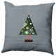 Crazy Christmas Decorative Throw Pillow, Mid Gray, 26"x26"