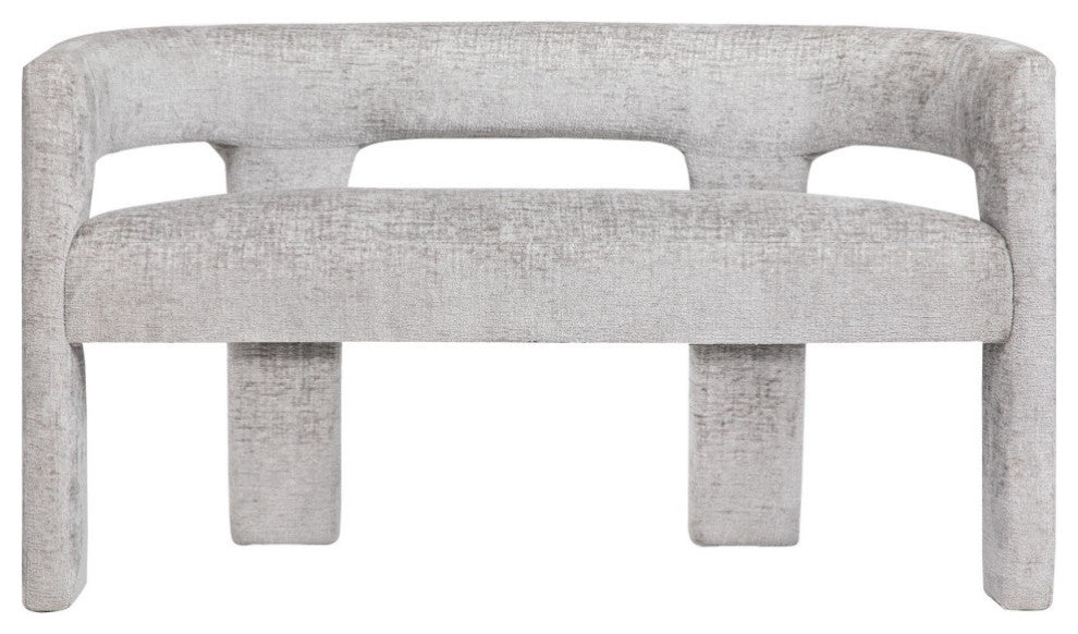 Gwen Modern Luxury Jacquard Fabric Upholstered Sculpture Bench