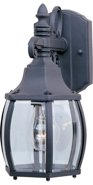 Maxim 1031 Crown Hill 12" 1 Light Wall Sconce - Black / Clear Glass