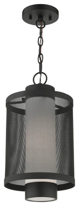 Livex Lighting Nottingham 1 Light Textured Black Large Outdoor Pendant Lantern