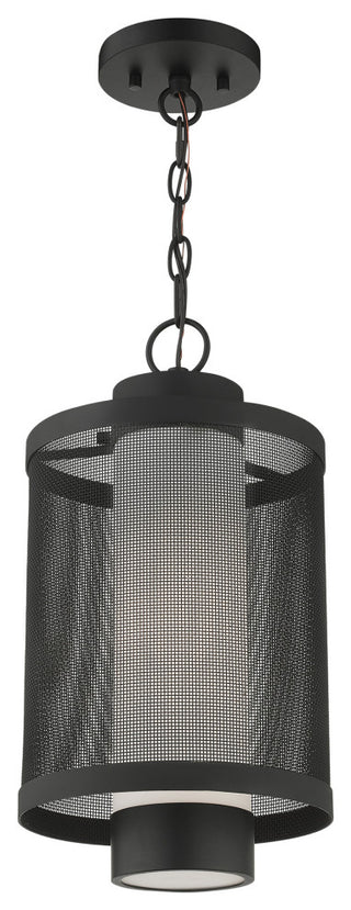 Livex Lighting Nottingham 1 Light Textured Black Large Outdoor Pendant Lantern
