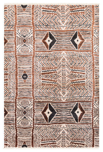 Surya Zambia ZAM-1000 9'x13' Rug, Cream/Dark Brown/Black