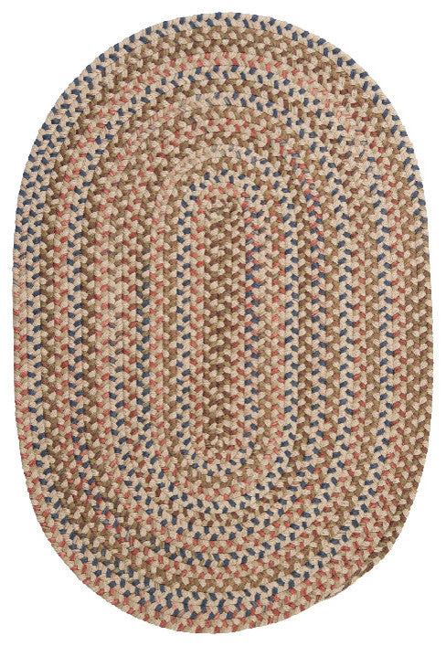 Colonial Mills Cedar Cove CV99 Natural Traditional Area Rug, Round 4'x4'
