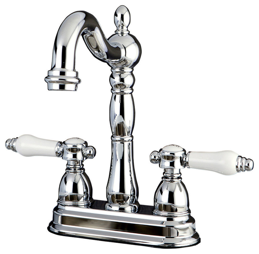 Kingston Brass 4" Centerset Bar Faucet, Polished Chrome