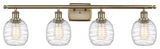 Innovations 516-4W-AB-G1013 4-Light Bath Vanity Light, Antique Brass