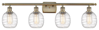 Innovations 516-4W-AB-G1013 4-Light Bath Vanity Light, Antique Brass