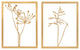 Malak Metal Framed Wall Art Set, Gold, 2 Piece