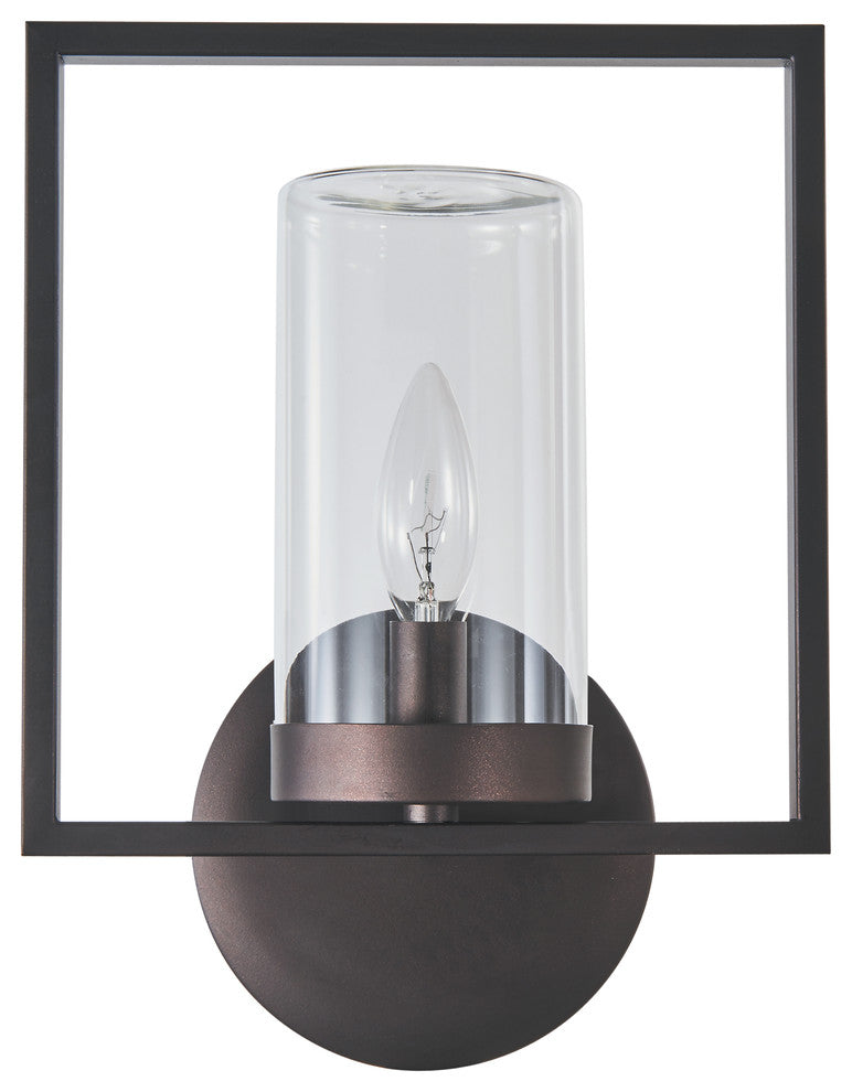 Daniel 1-Light Rubbed Bronze Outdoor/Indoor Wall Sconce 13"