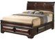 Sylvania Storage Bed, Cappuccino, Queen