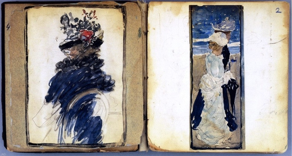 Maurice Prendergast Two Pages Wrapped Canvas, 15"x30"