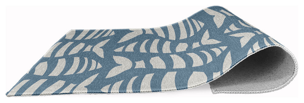 Swimming School Nautical Chenille Rug