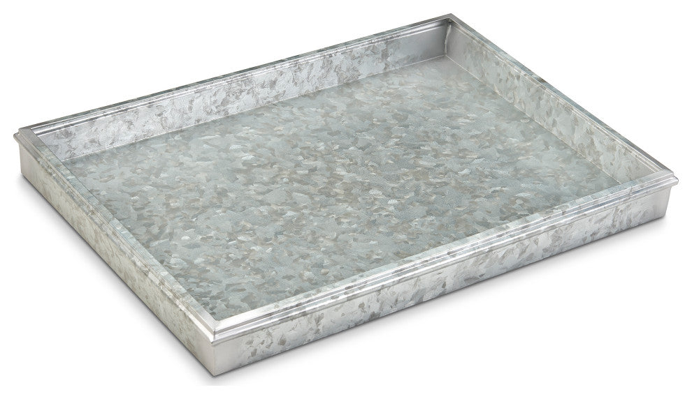 20" Classic Boot Tray Galvanized Gray Steel