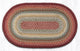 Earth Rugs C-417 Thistle Green / Country Red Oval Braided Rug 27" x 45"
