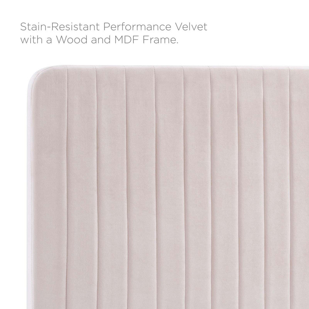 Tufted Headboard, Twin Size, Velvet, Pink, Modern Contemporary, Bedroom Master