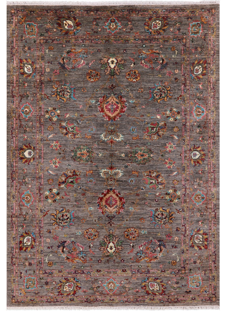 5' 7" X 8' 1" Hand Knotted Persian Tabriz Wool Rug Q9964