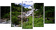 Mae Klang Waterfall Thailand, Large Landscape Canvas Art, 60"x32", 5 Panels