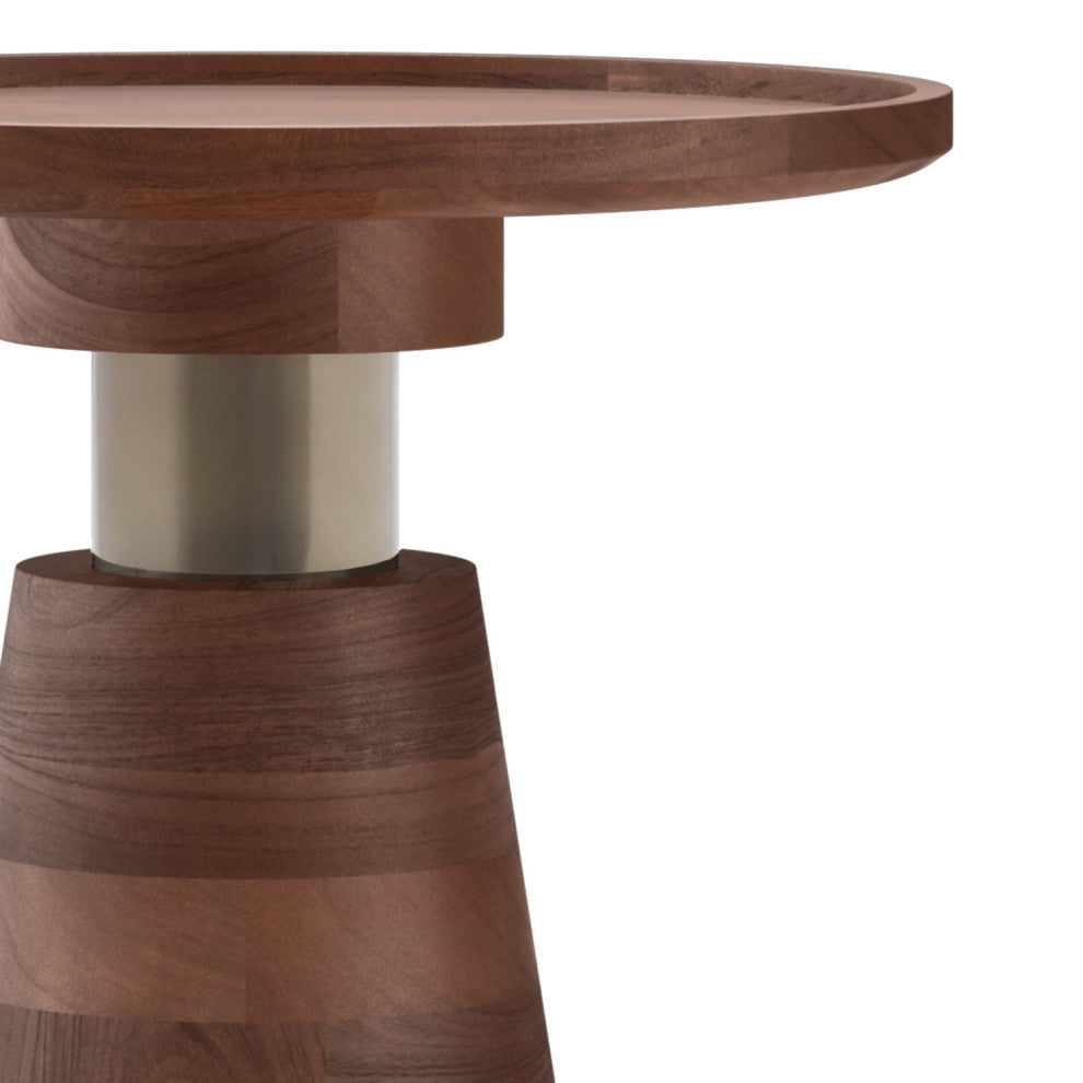 Kramer Solid Acacia Wood Side Table, Cognac