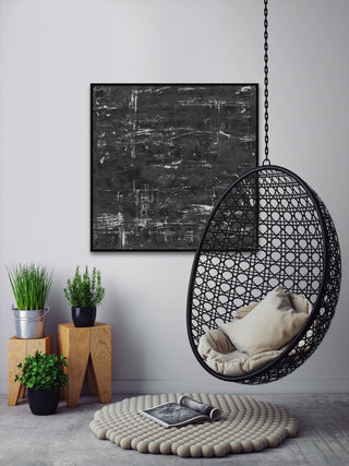 "Rapid Motion" Floater Framed Painting Print on Canvas, 48x48