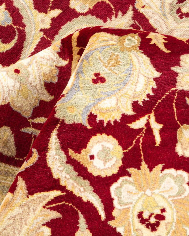 Mogul, One-of-a-Kind Hand-Knotted Area Rug Red, 4' 2" x 6' 5"