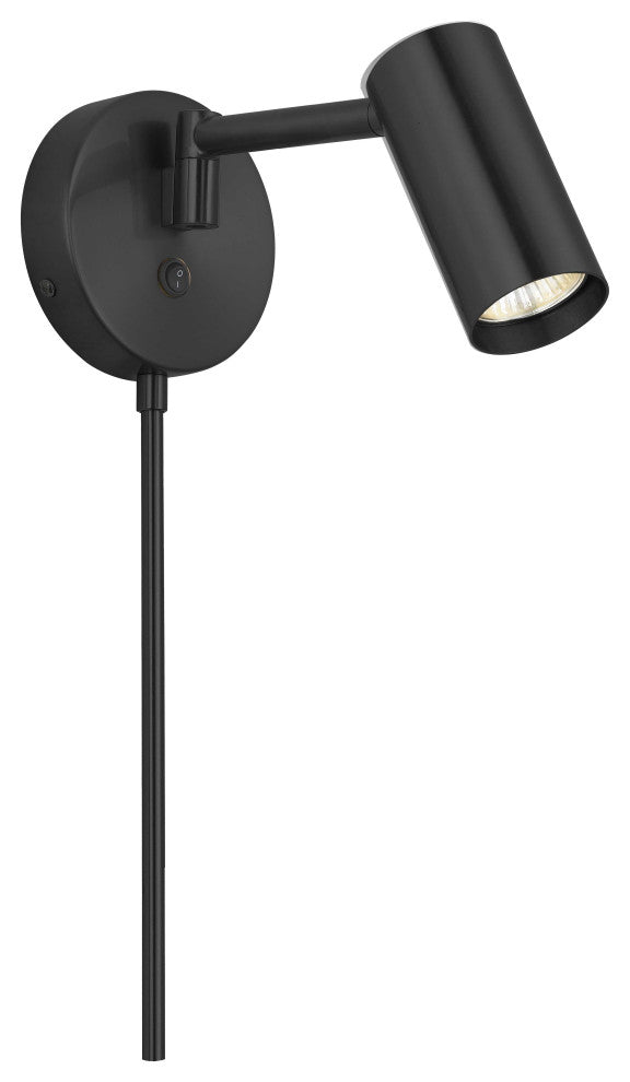 Stanly Contemporary 1 Light Matte Black Metal Wall, Task