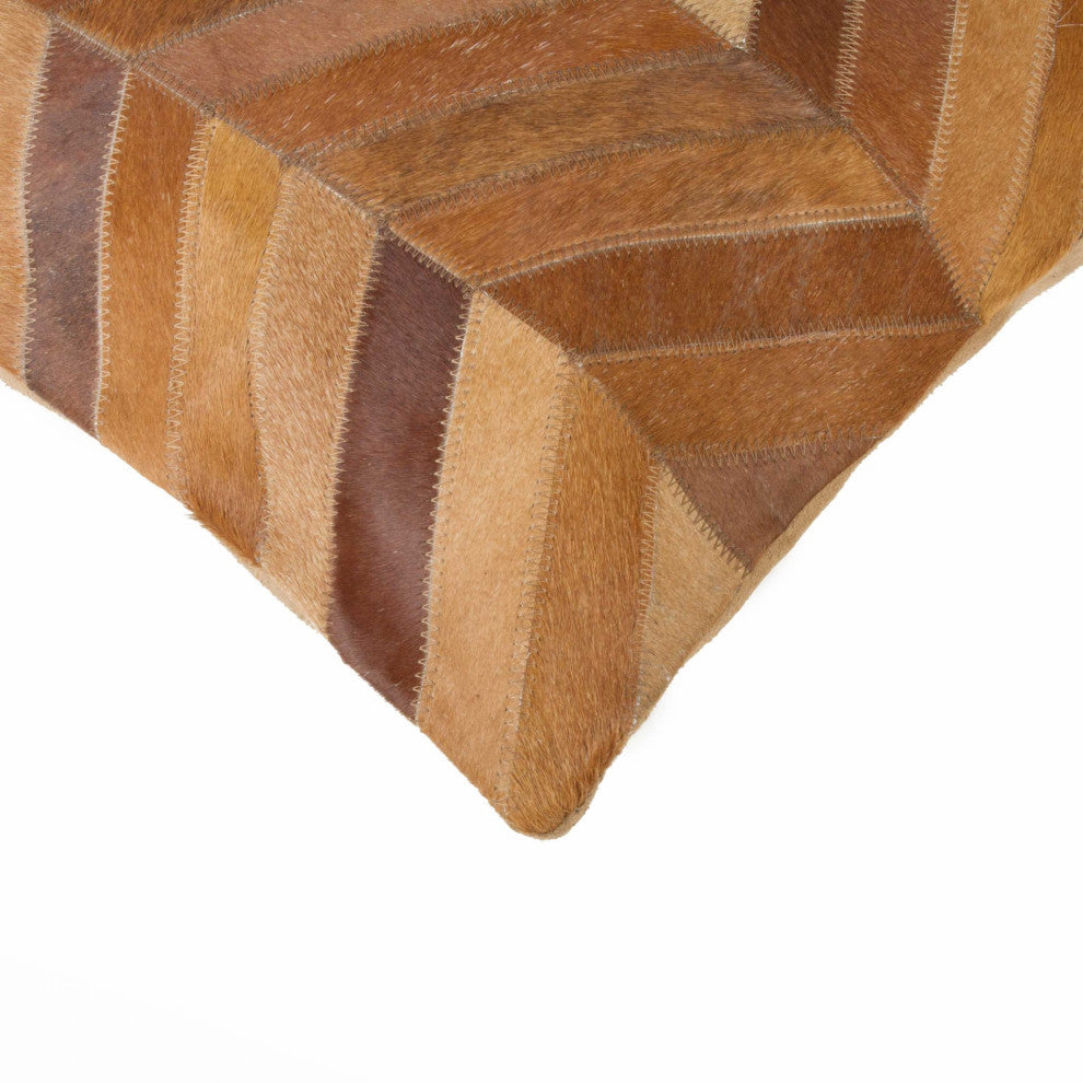 HomeRoots 18" x 18" x 5" Tan Pillow