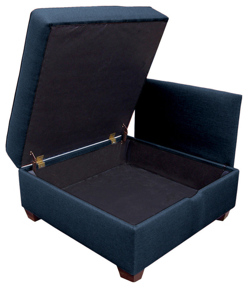 Duobed Storage Ottoman, 36", Deep Ocean, 36"