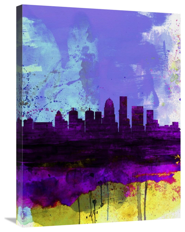 "Louisville Watercolor Skyline" Fine Art Print